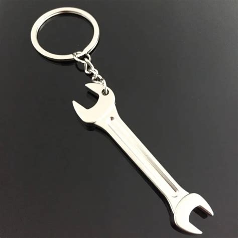 New Useful Zinc Alloy Changeable Spanner Keychain T Wrench Key Ring