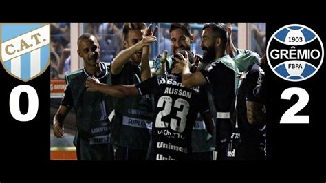 Club atlético tucumán (mostly known as atlético tucumán) is an argentinian football club based in the city of san miguel de tucumán of tucumán province. Atlético Tucumán 0 x 2 Grêmio - Mejores Momentos (HD ...