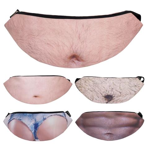 Buy Encontrar 3d Dadbag Belly Pockets Novelty Men Waist Bag Travel Phone Beer Fat Hairy Belly