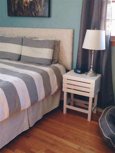 Milk crate night stand | Crate nightstand, Crate end ...