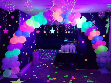 Neonglow In The Dark Party Glow Theme Party 15th Birthday Party Ideas Glow Party