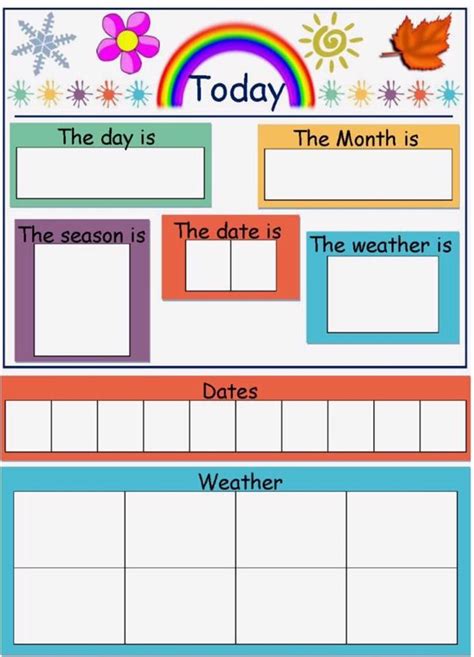 Today Is Preschool Weather Preschool Weather Chart Preschool