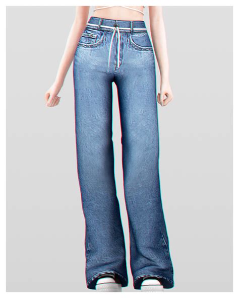 👖 Long Baggy Jeans Pants 👖 Backtrack On Patreon Sims Four Sims 4 Mm