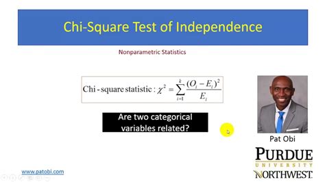 The sample problem at the end of the lesson considers this example. Chi Square-Test of Independence - YouTube