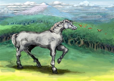 White Horse Painting By Kevin Middleton Pixels