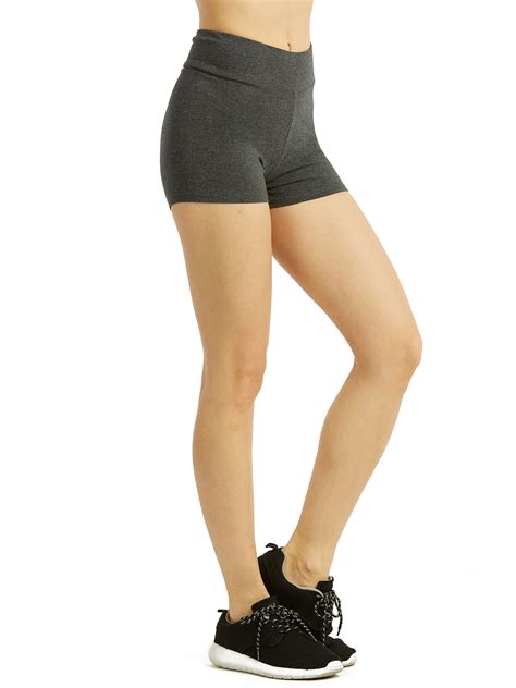 women high waist soft cotton stretch 12 workout running yoga tights shorts