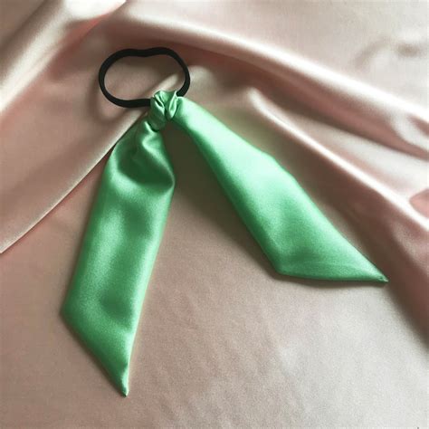Mint Green Silk Euphrasie Hair Bow Ribbon Barrette Clip Etsy