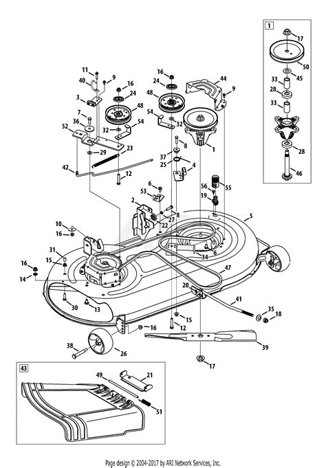 Mtd 13aj795s059 2013 Parts Diagram For Mower Deck 42 Inch