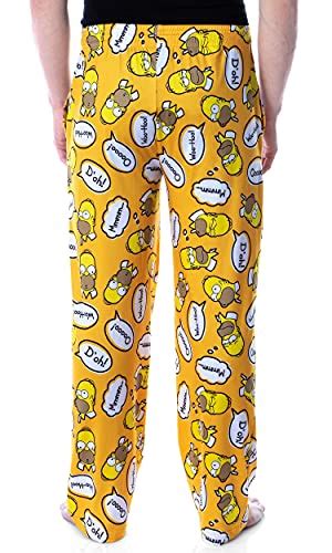 The Simpsons Men S Homer Simpson Bubble Thoughts Adult Loungewear Sleep Pajama Pants Medium