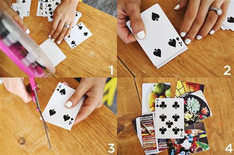 You may personalize the design of a custom card back and/or the faces of your playing cards. DIY Photo Playing Cards - A Beautiful Mess