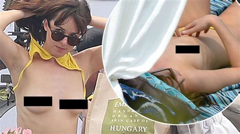Dakota Johnson Goes Topless As She Films Raunchy Fifty Shades Scenes