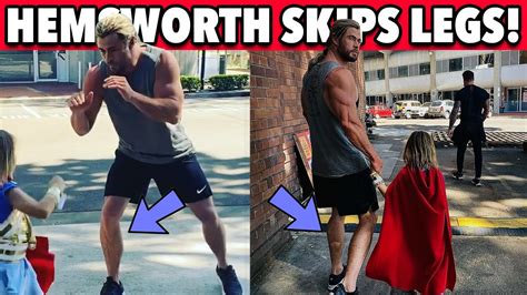 Chris Hemsworth Skips Leg Day And Breaks The Internet This Is A Problem Youtube