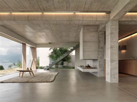 Concrete Living Room Interior Design Ideas