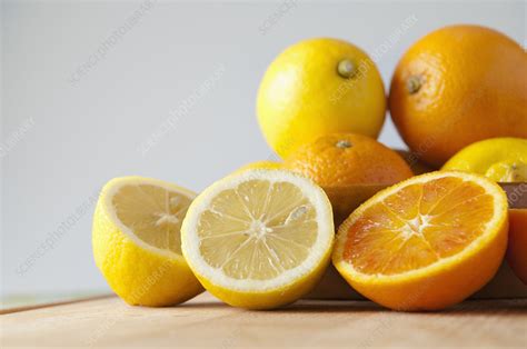 Sliced Oranges And Lemons Stock Image F0043818 Science Photo Library