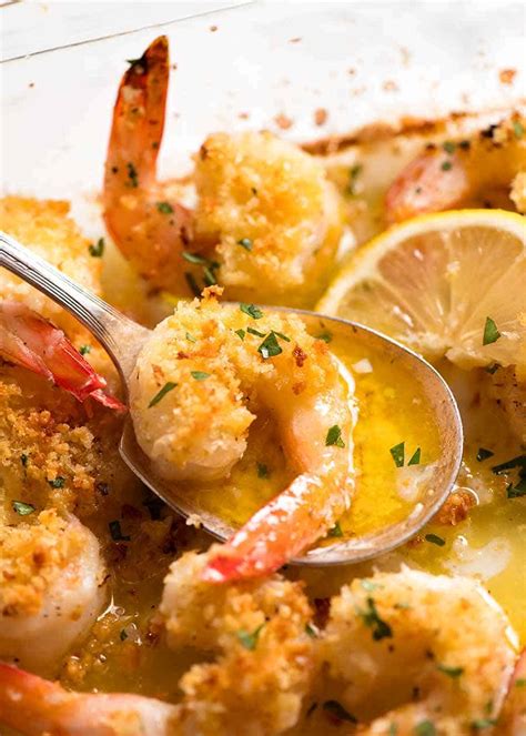 Crunchy Baked Shrimp In Garlic Butter Sauce Prawns Recipetin Eats