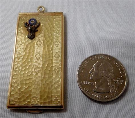 Sold Price Antique Gold Tone BPOE Elks Lodge Card Holder Case Fob