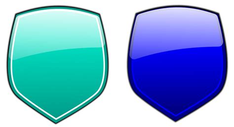 Glossy Shields 3 Openclipart