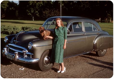 The 1950s American Car And Road Trip In Kodachrome With Images Ford