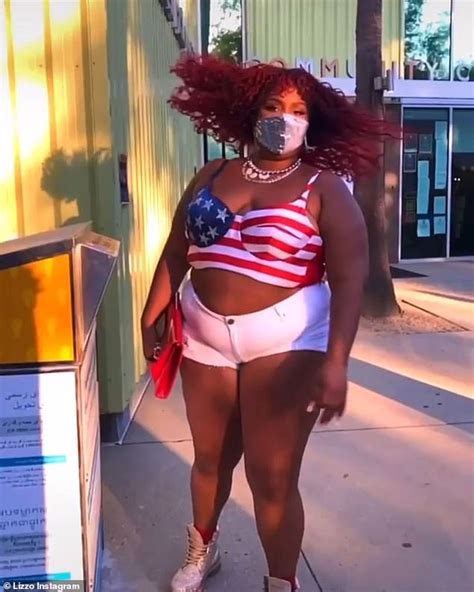 Lizzo Poses NUDE With American Flag To Thank Fans For Voting Daily