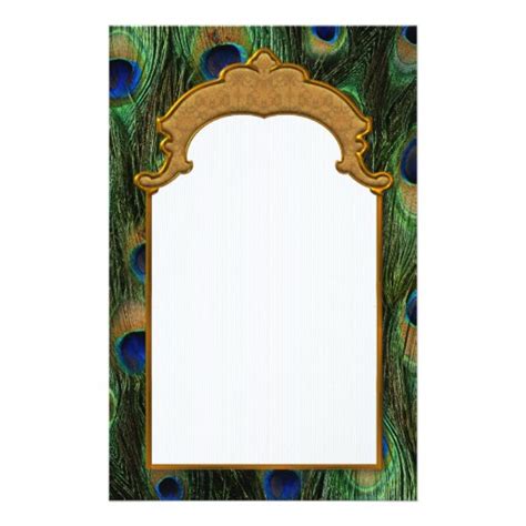 peacock feather stationery zazzle