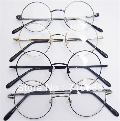 42mm 4 pieces lot retro vintage eyeglass frame glasses harry potter round eyeglass frames black