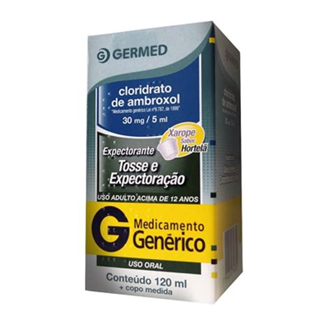 Cloridrato De Ambroxol Germed Pharma Mg Caixa Com Frasco Com