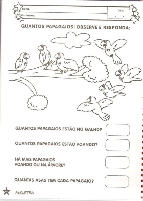 Atividades Numeral 4 Educação Infantil