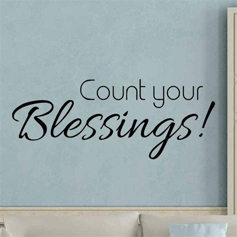 Vwaq Count Your Blessings Wall Decal Sticker Inspirational Faith