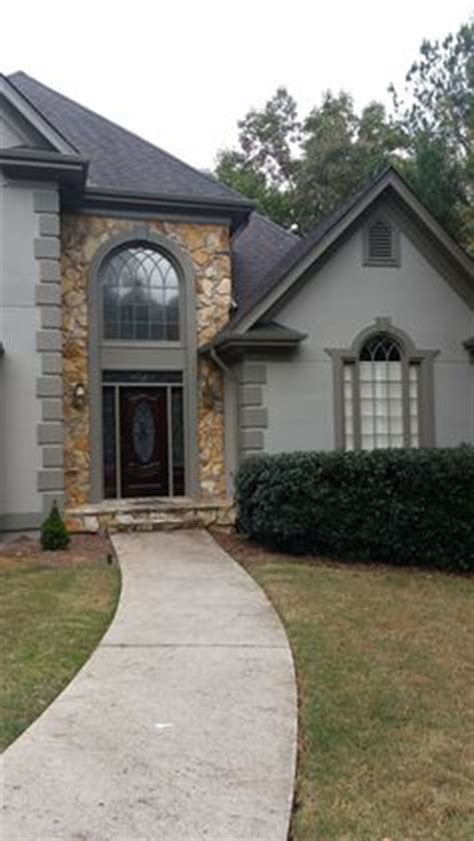 A wide variety of intellectual grey optio. Exterior Paint Colors: Sherwin Williams Intellectual Gray, Urbane Bronze Trim, and Black Magic ...