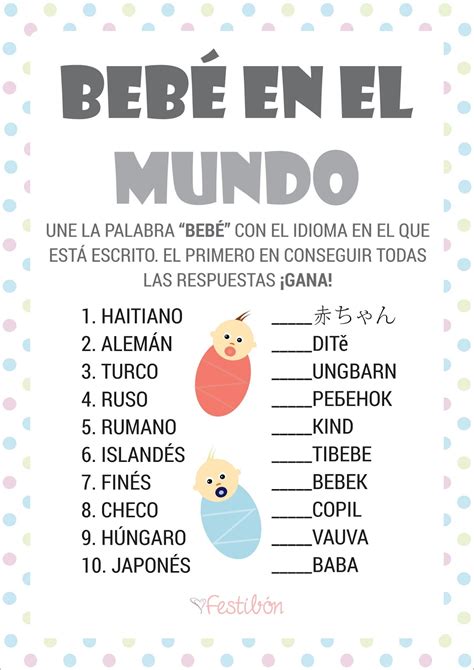 Crucigrama 80 Juegos Para Baby Shower Pdf Crucigramas Para Imprimir