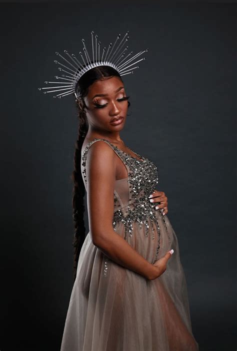 Maternity Photoshoot Elegant Classy Dress Gown Girl Maternity