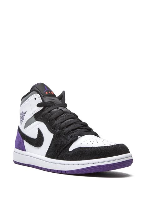 Jordan Air Jordan 1 Mid Se Court Purple Suede Sneakers Farfetch