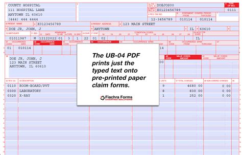 Free Fillable And Printable Ub 04 Claim Form