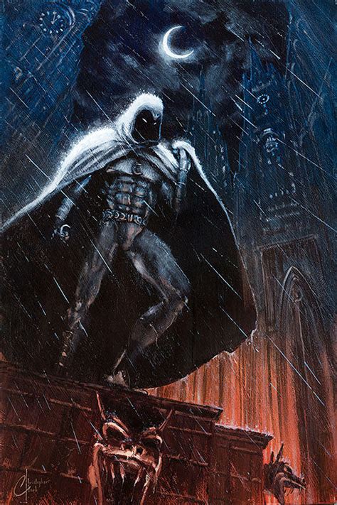 Marvel Moon Knight Painting By Christopher Clark