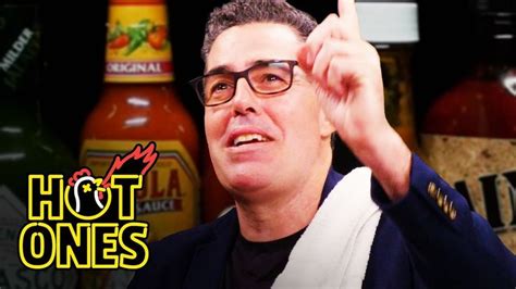 Adam Carolla Rants Like A Pro While Eating Spicy Wings Hot Ones Youtube Spicy Wings First