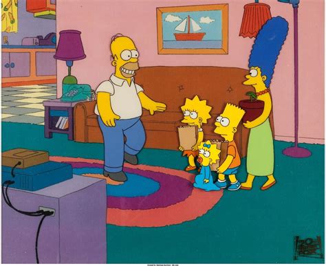 The Simpsons Animation Cels From The Early 1990s The Series At Its Best Deep Saturated Colors