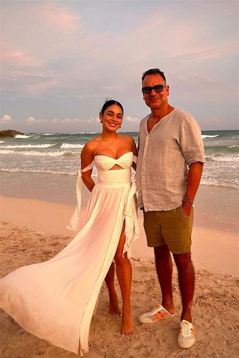 Vanessa Hudgens Wears White Gown In Mexico At Welcome Party Ahead Of Cole Tucker Wedding