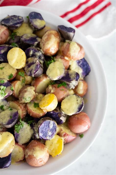 Red White And Blue Potato Salad A Bountiful Kitchen