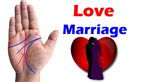Love Marriage Sign In Hand Cross On The Jupiter Mount