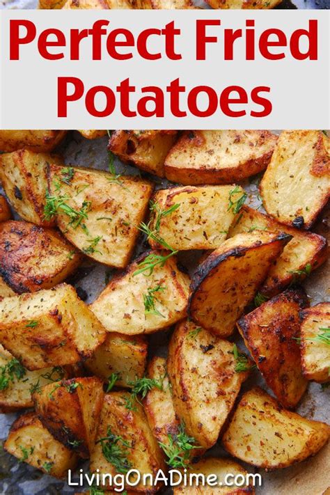 This pan fried potatoes recipe will be an instant family favorite! Easy Fried Potatoes Recipe | Cheap healthy family meals ...