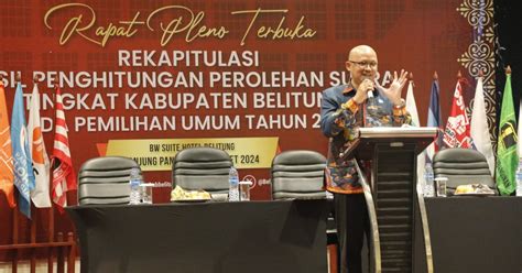Kpu Belitung Langsungkan Rapat Pleno Terbuka Rekapitulasi Penghitungan