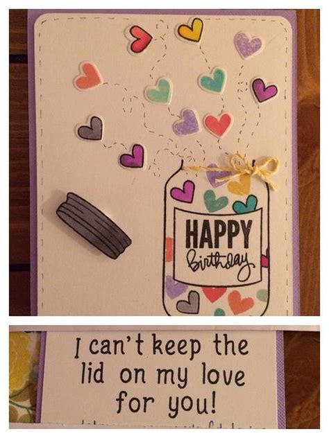 Exploding Love Bday Jar Diy Birthday Card For Boyfriend Birthday
