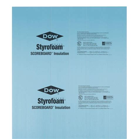 Styrofoam Extruded 2 In X 4 Ft X 8 Ft R 10 Scoreboard Xps Foam
