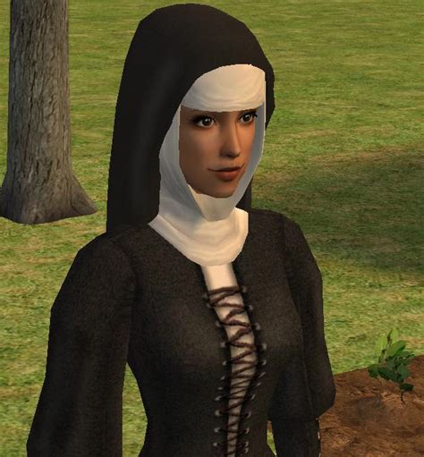 Mod The Sims Brushed Linen Medieval Nun Wimple And Veil