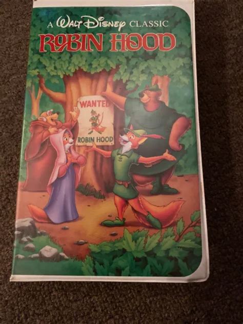 Walt Disney Masterpiece Collection Robin Hood Black Diamond Vhs Video