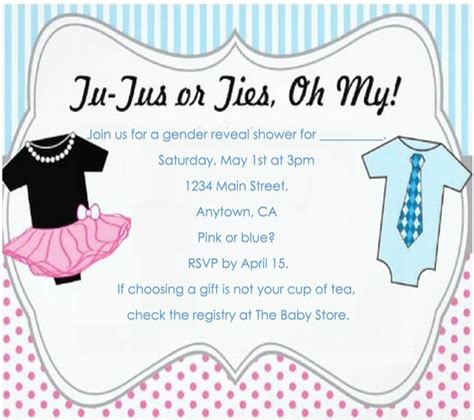 Gender Reveal Invitation Word Template 01 Document Templates