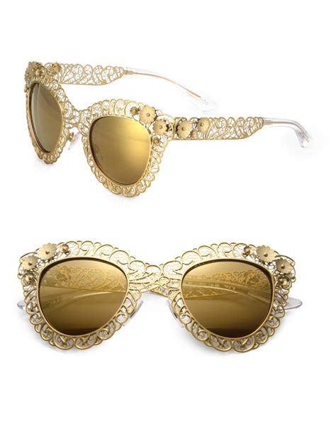 Dolce And Gabbana Sunglasses In Metallic Lyst