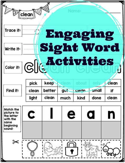Sight Word Worksheets Editable With Auto Fill 880 Pages Sight Word