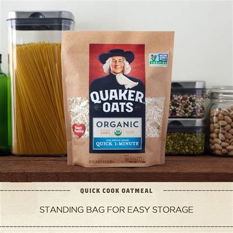 Buy Quaker Organic Quick 1 Minute Oats Breakfast Cereal Non Gmo