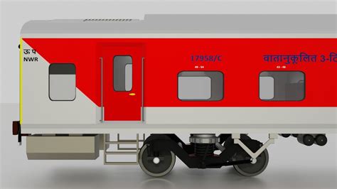 Indian Railway Ac 3 Tier Lhb Coach 3d Model Cgtrader